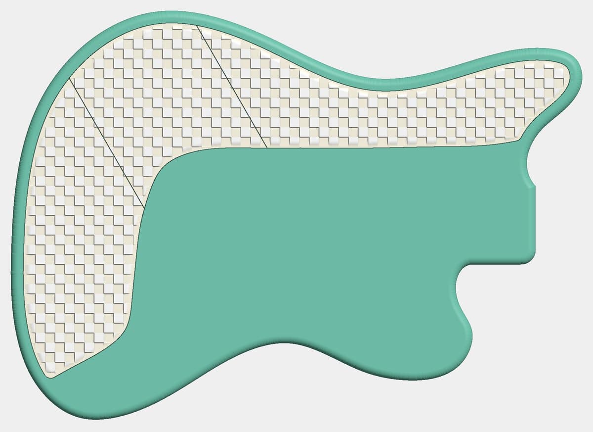 Checker guitar plate set (two-tone), view 2