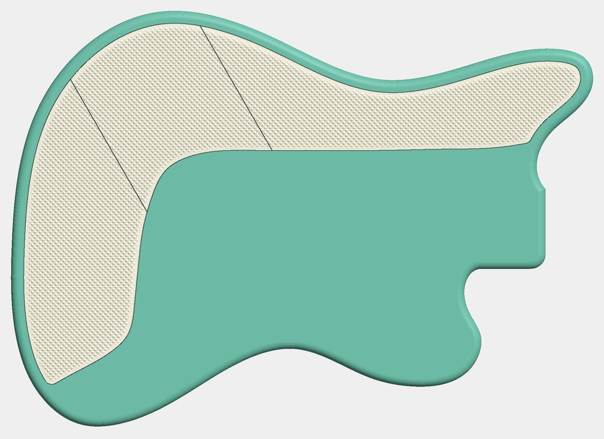 Knurl guitar plate set, view 2